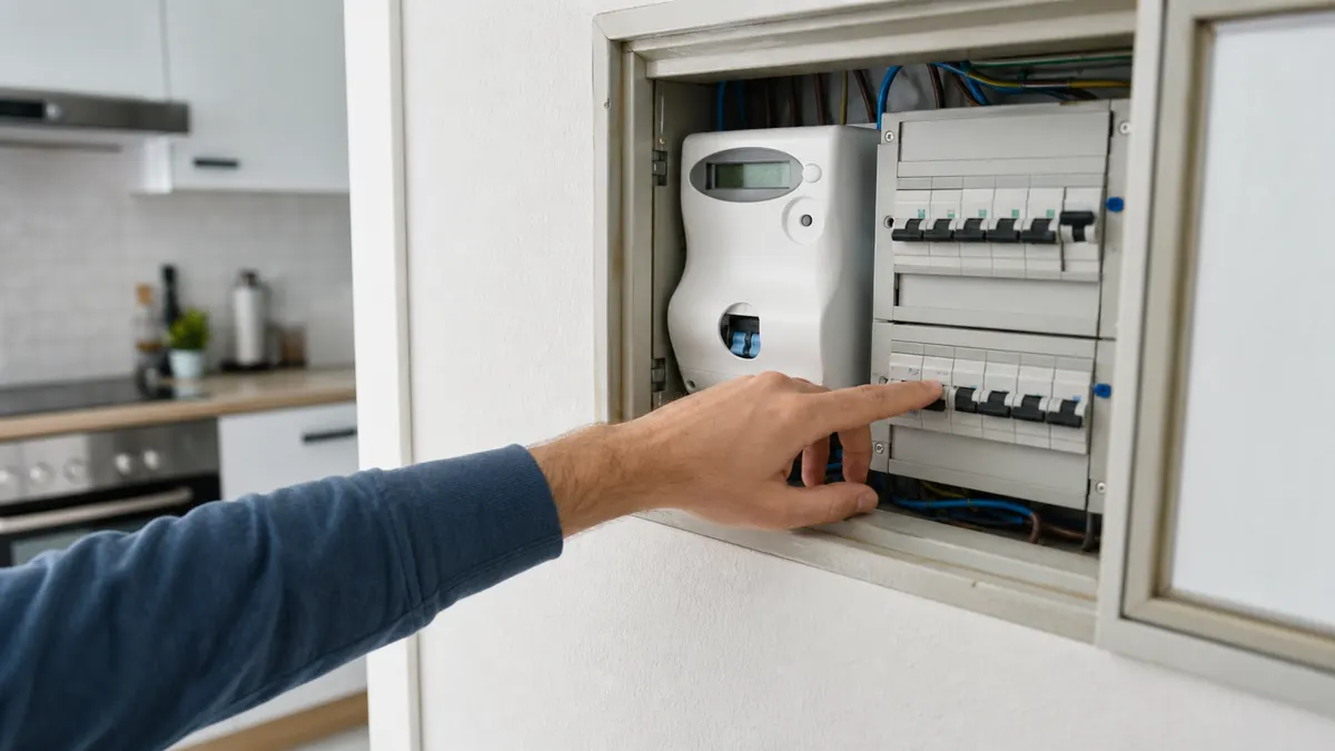 Controllo del quadro elettrico e del contatore in un’abitazione