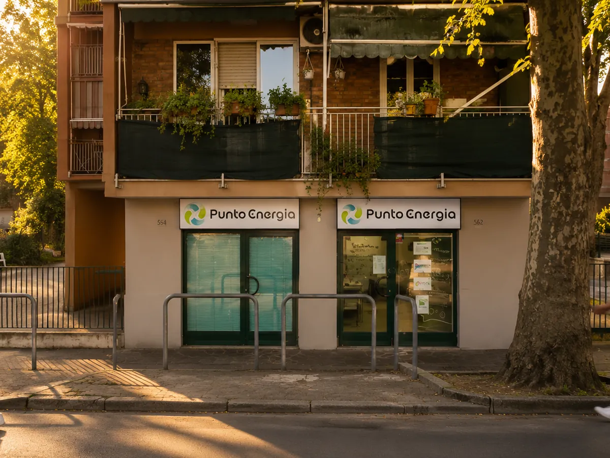 Ingresso reale della sede Punto Energia in Viale G. Amendola 562 a Modena